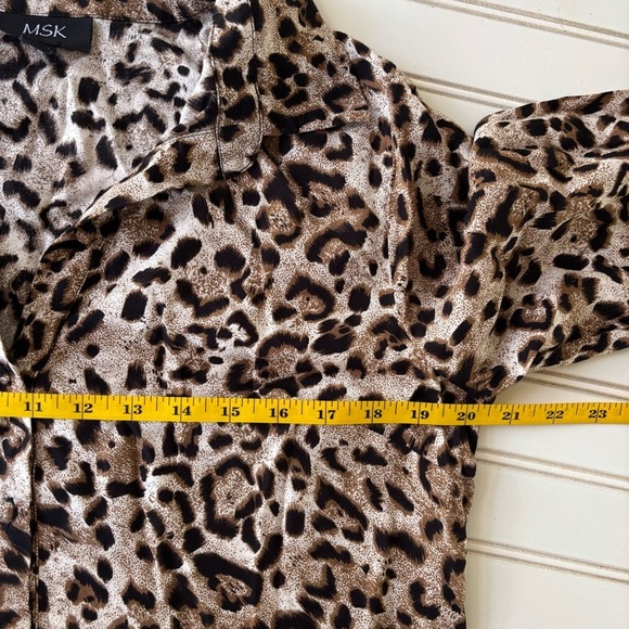 MSK Brown and Black Notched Collar Shirt Dress - Picture 8 of 9